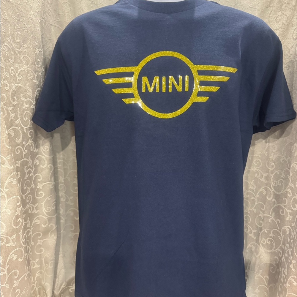 Gildan Blue and Yellow Short Sleeve Tee. Pick your size, S,M,L, XL